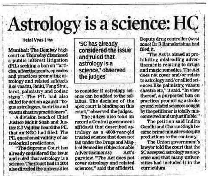 Astrology is a science